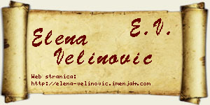 Elena Velinović vizit kartica